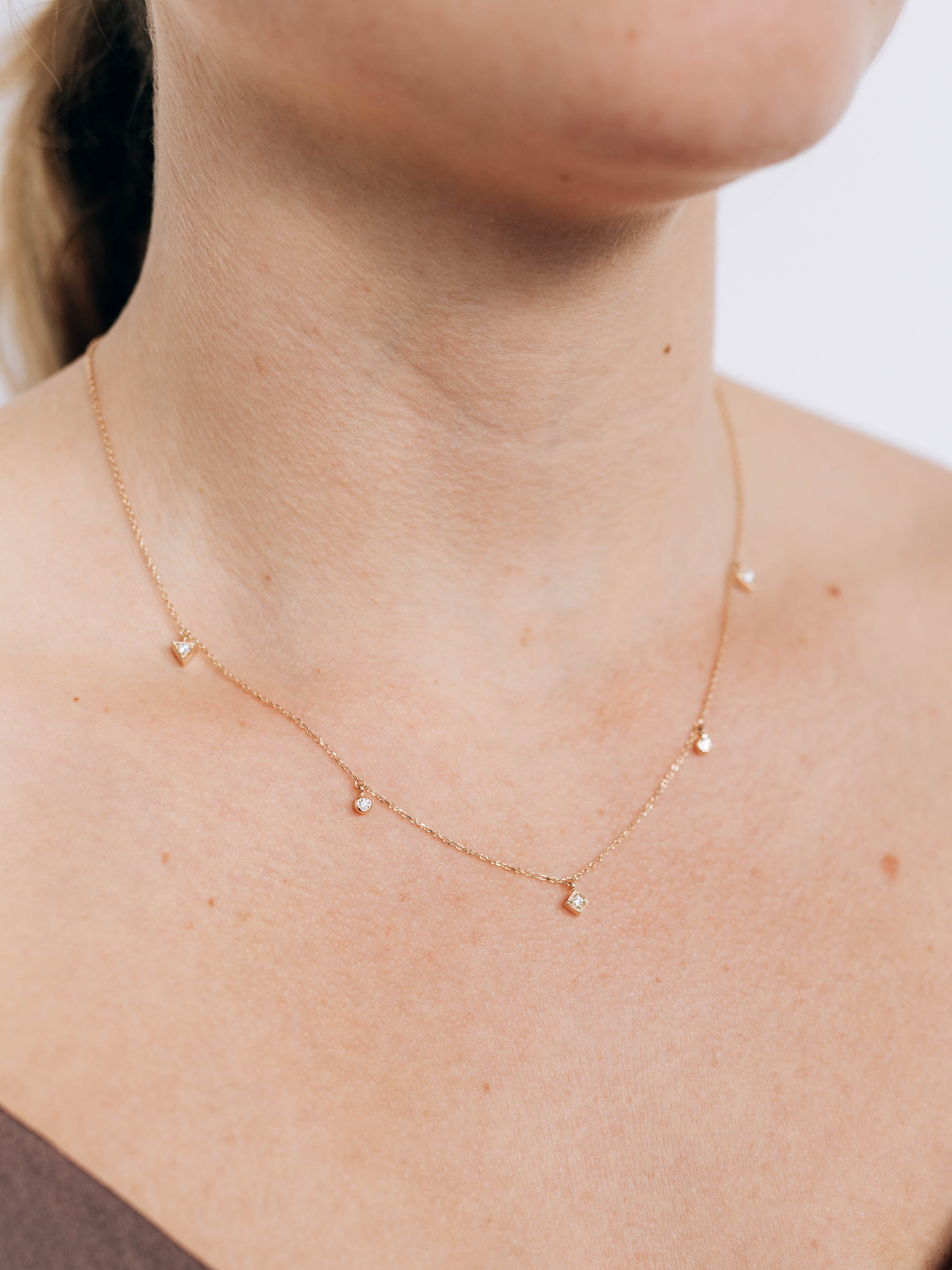 Cléo Erika Geometric Crew Necklace