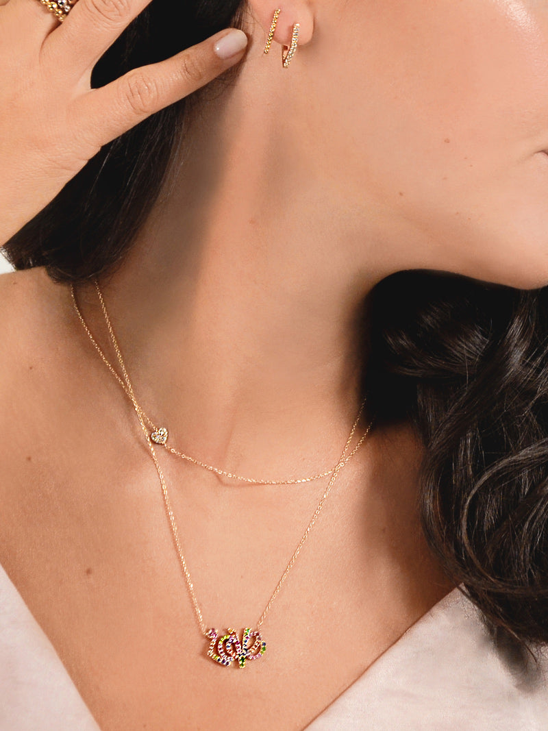 Love Letter Pavé Heart Necklace