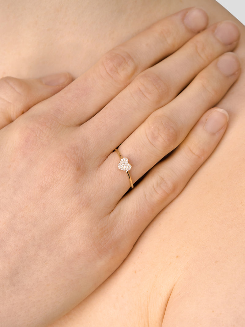 Love Letter Pavé Heart Ring