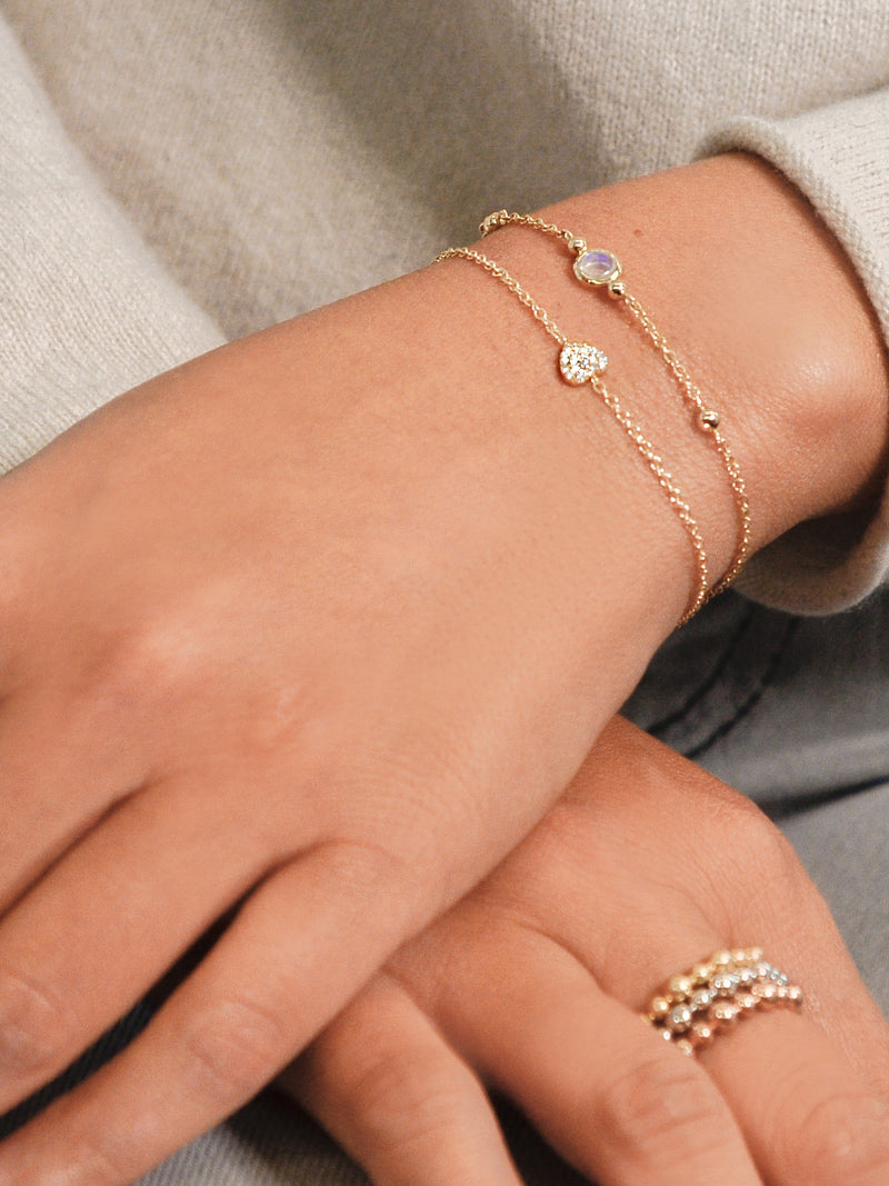 Love Letter Pavé Heart Bracelet