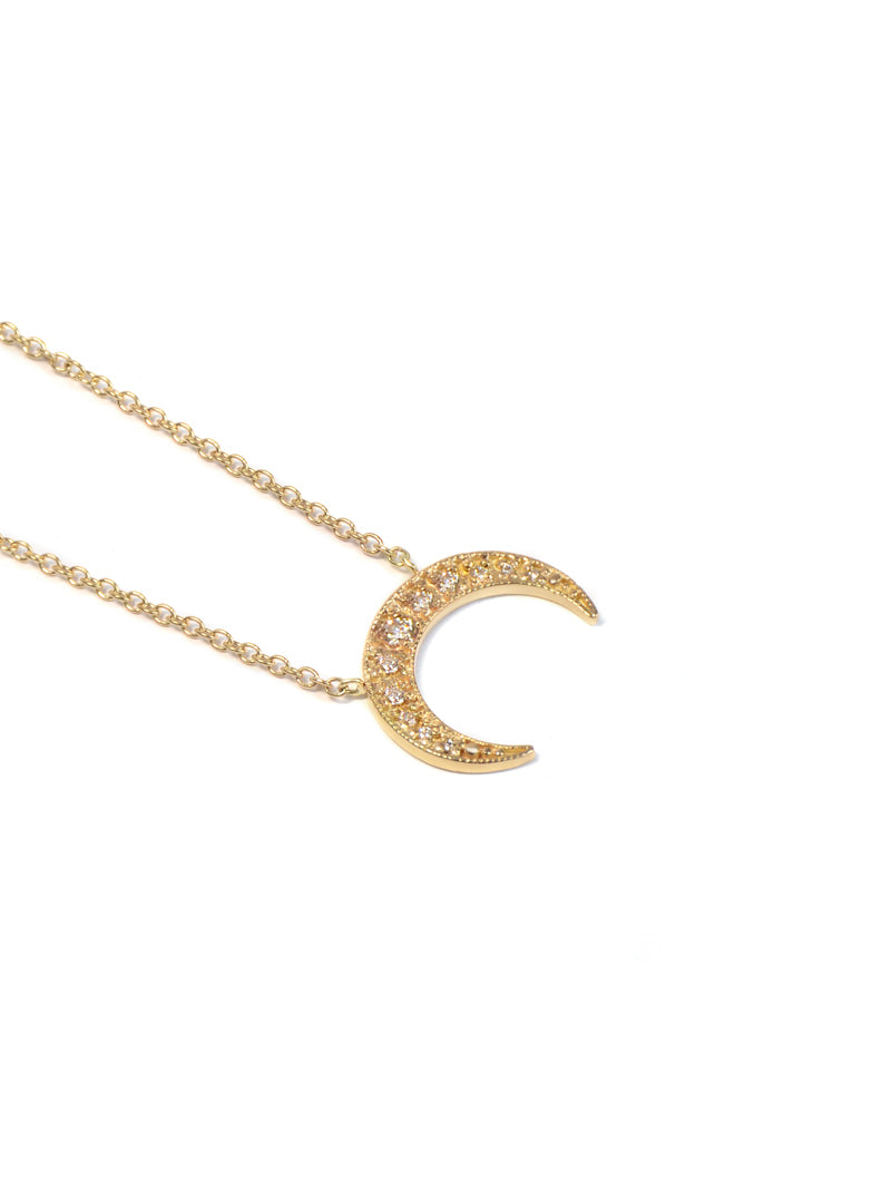 Aztec Large Moon Crescent Necklace