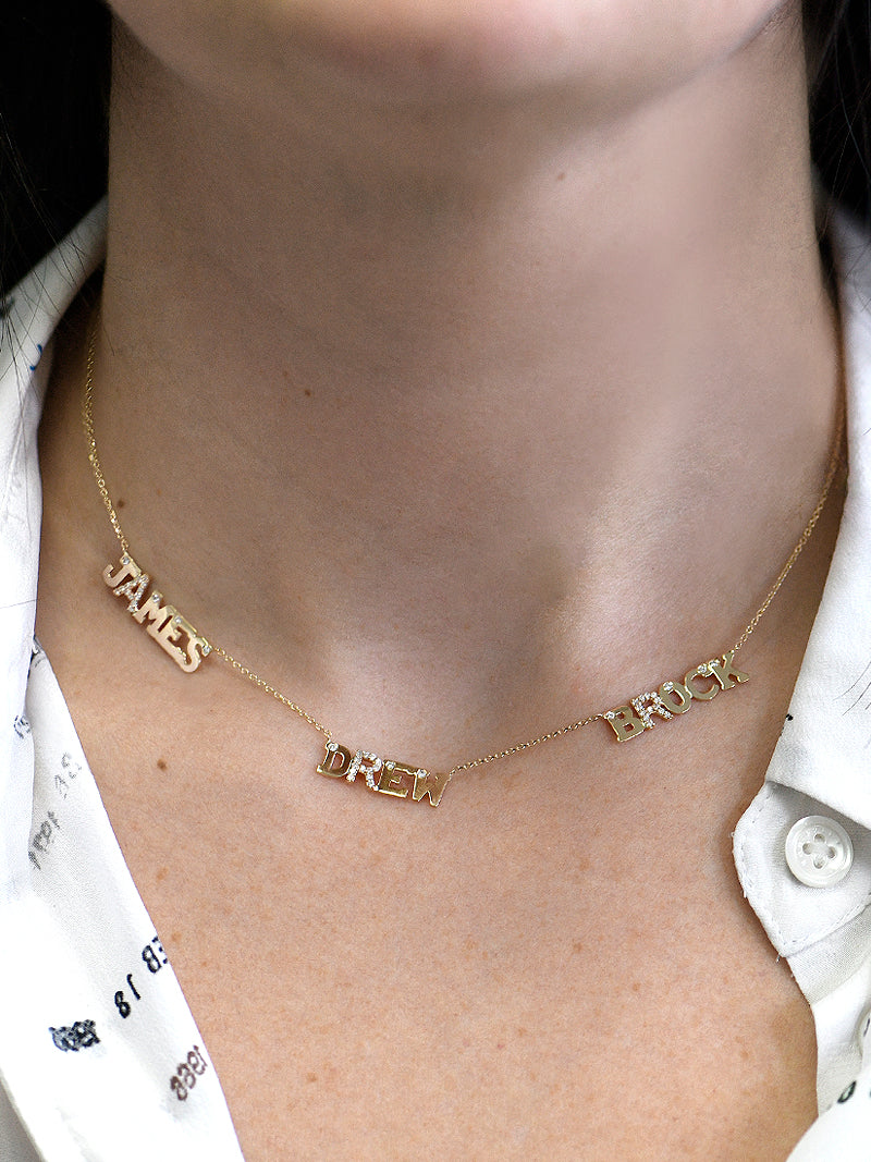 Customizable Love Letter Name Necklace