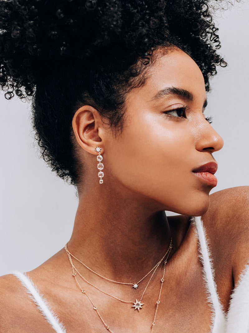 Aztec North Star Drop Earrings