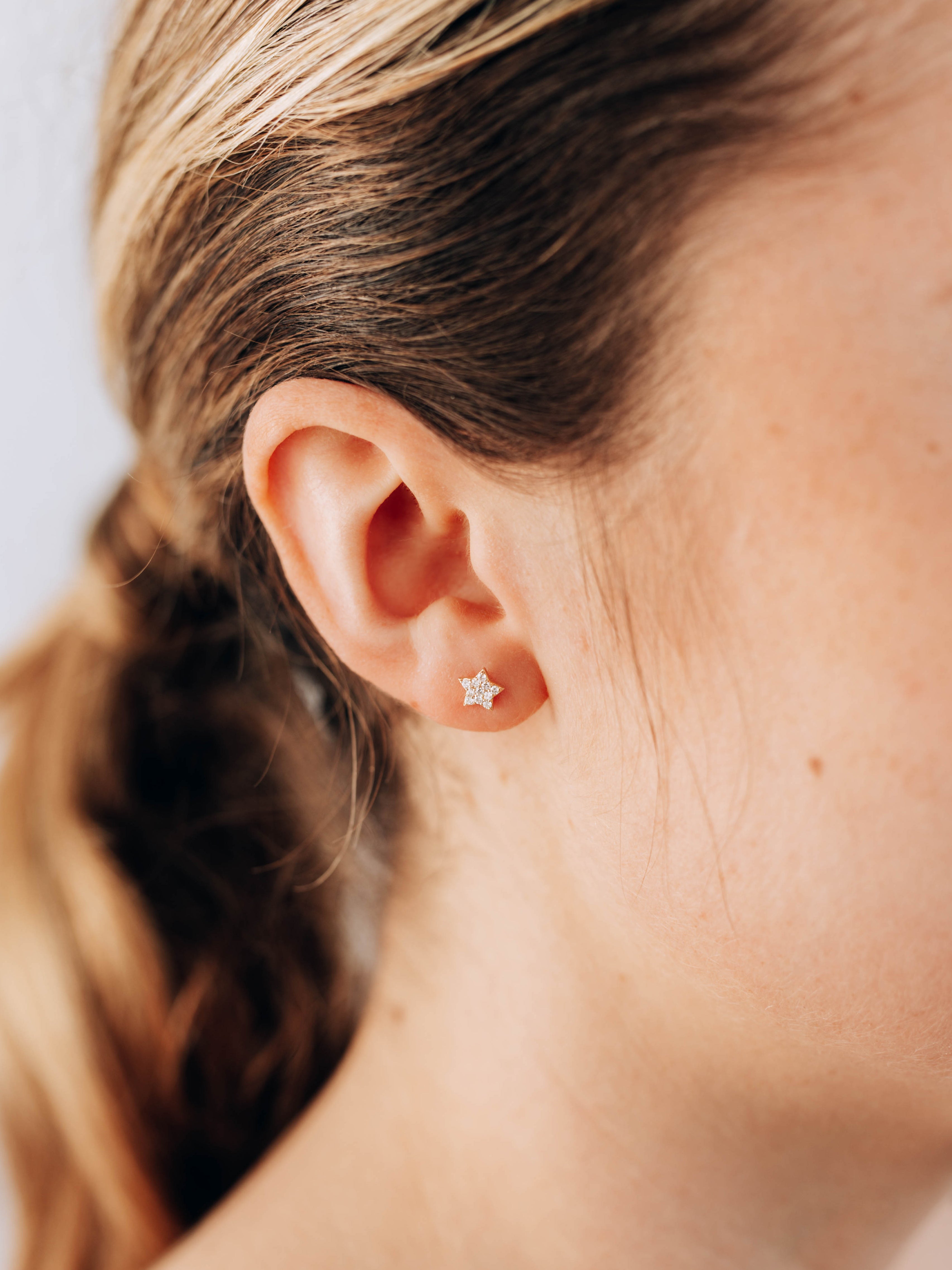 Love Letters Pavé Star Studs