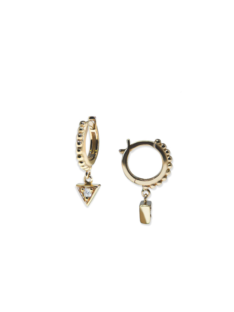 Cléo Triangle Diamond Dew Drop Huggies