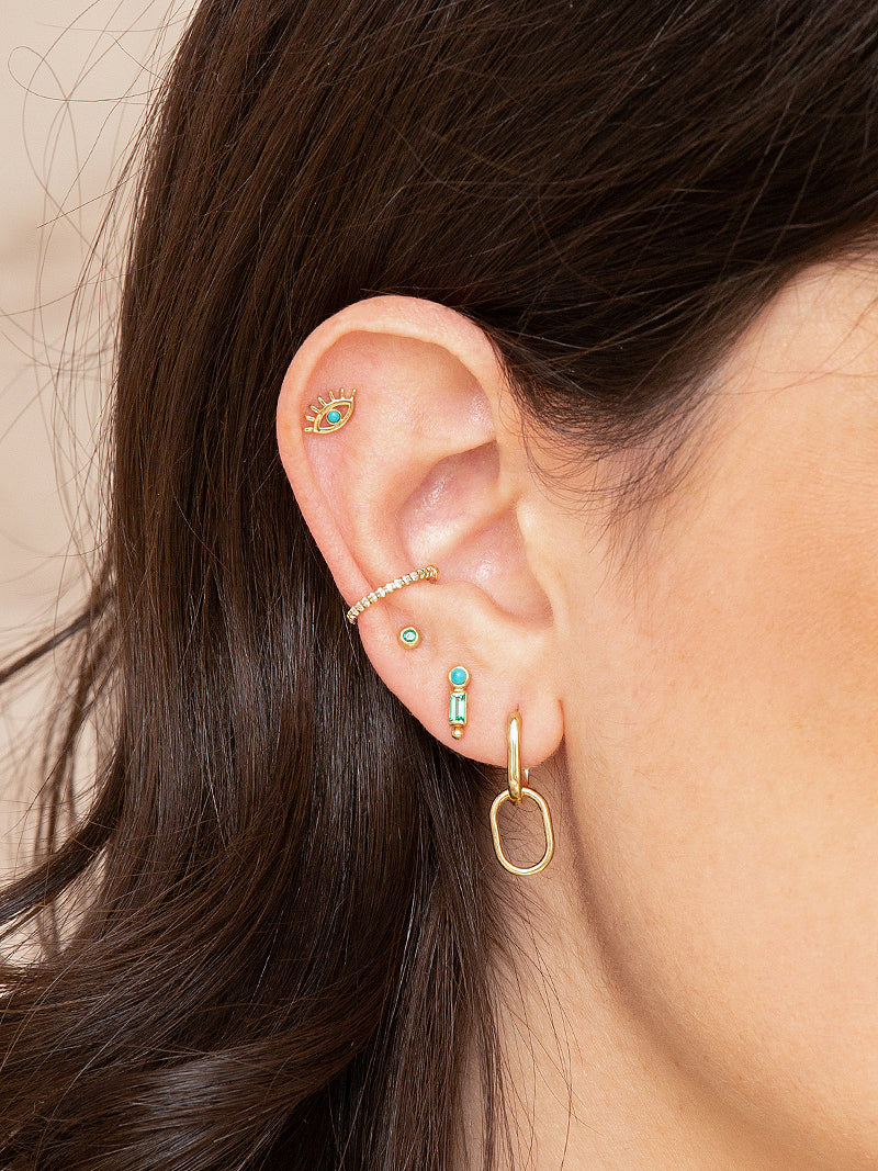 Classique Jojo Paper Clip Double Hoops