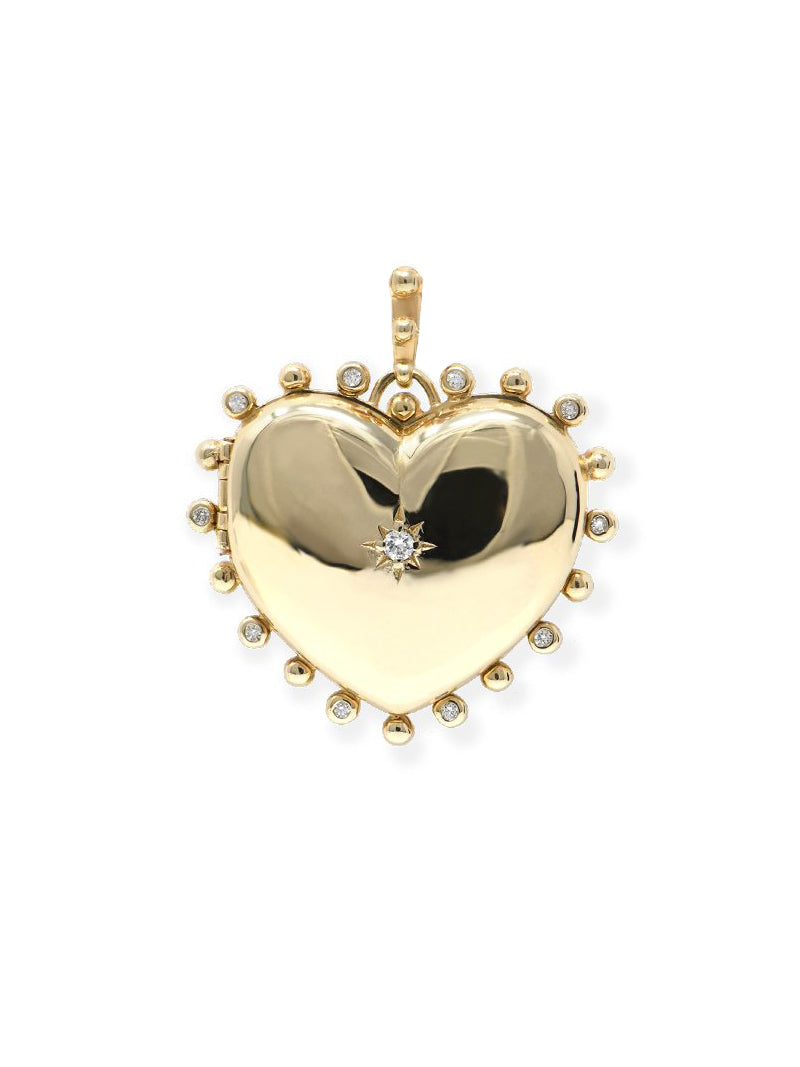 Dew Drop Large Heart Locket