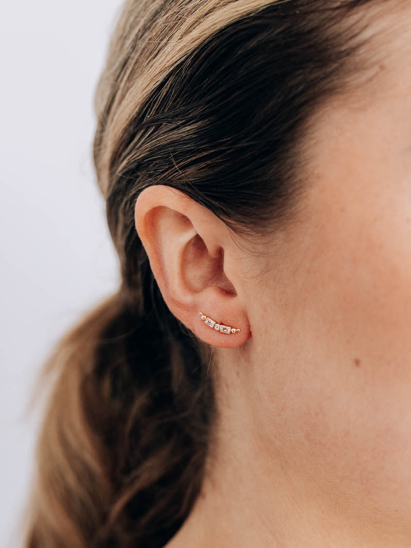 Anzie x Mel Soldera Boucle d’Oreille Montante Déco