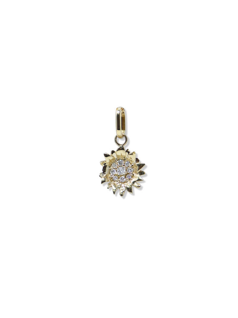 Hope Sunflower Pavé Pendant Charm
