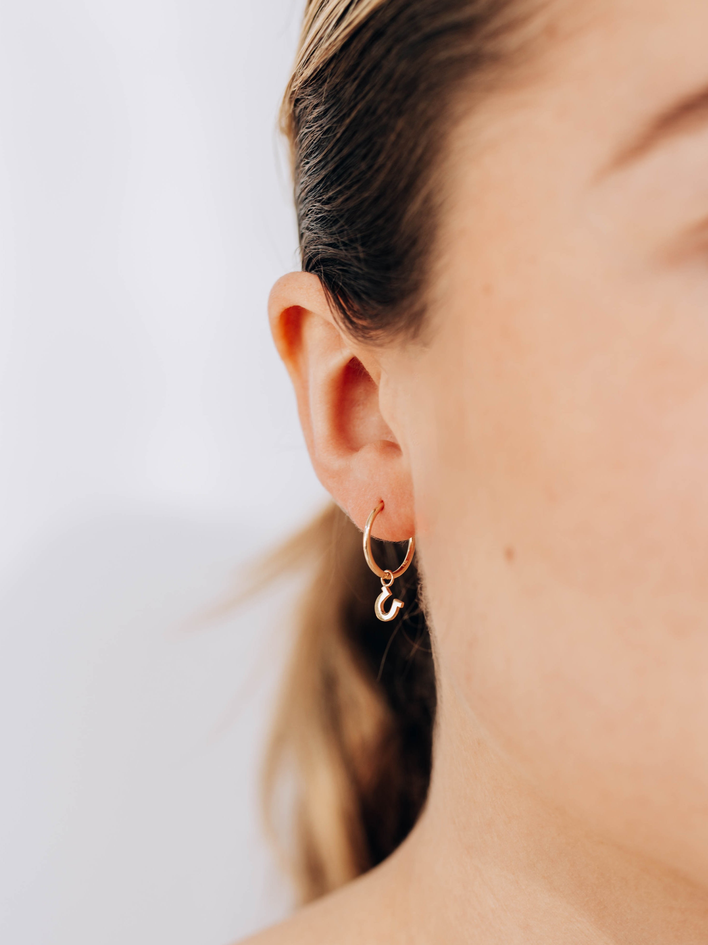 Mel Soldera Horseshoe Hoop Charm