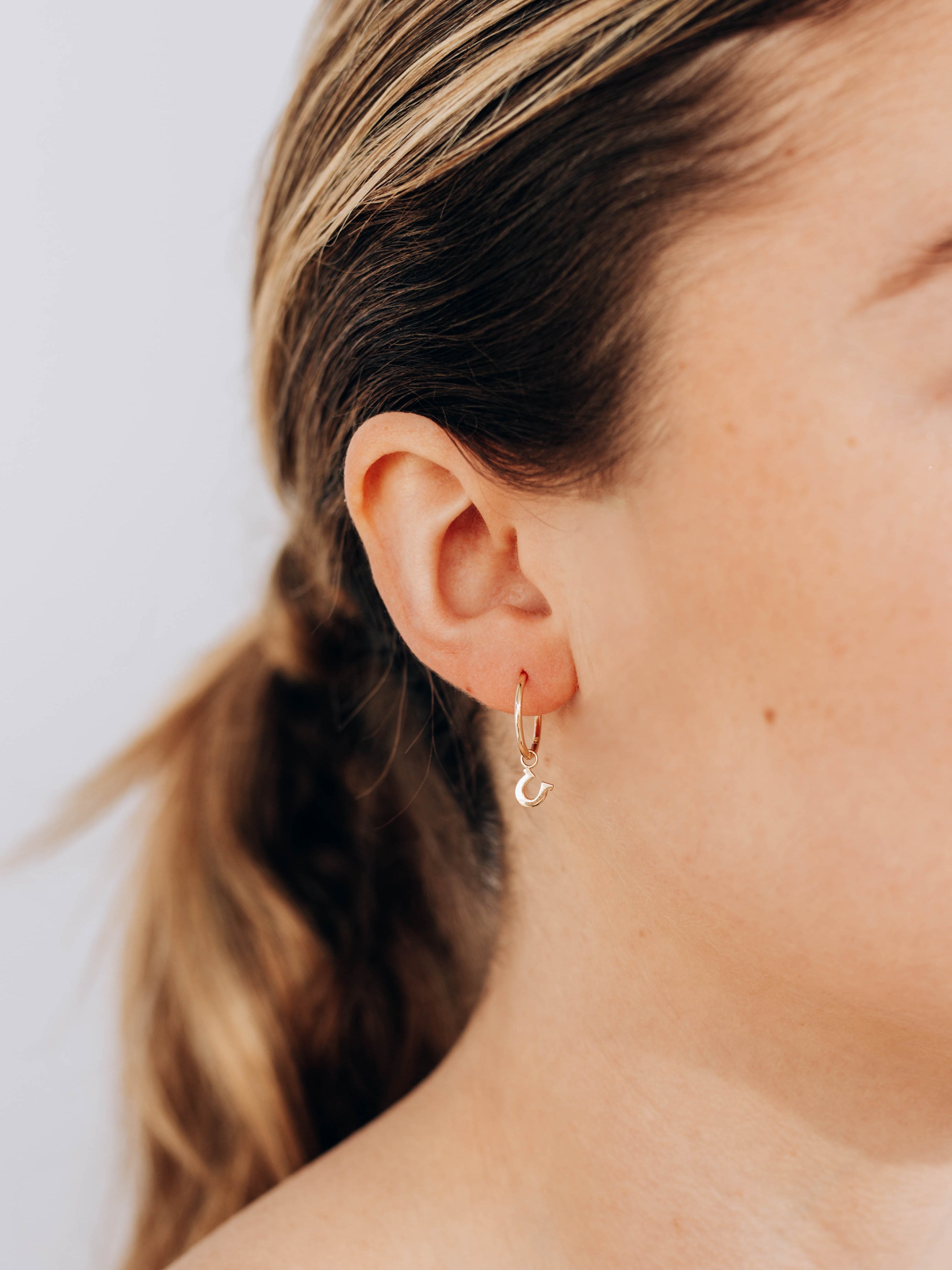 Mel Soldera Horseshoe Hoop Charm