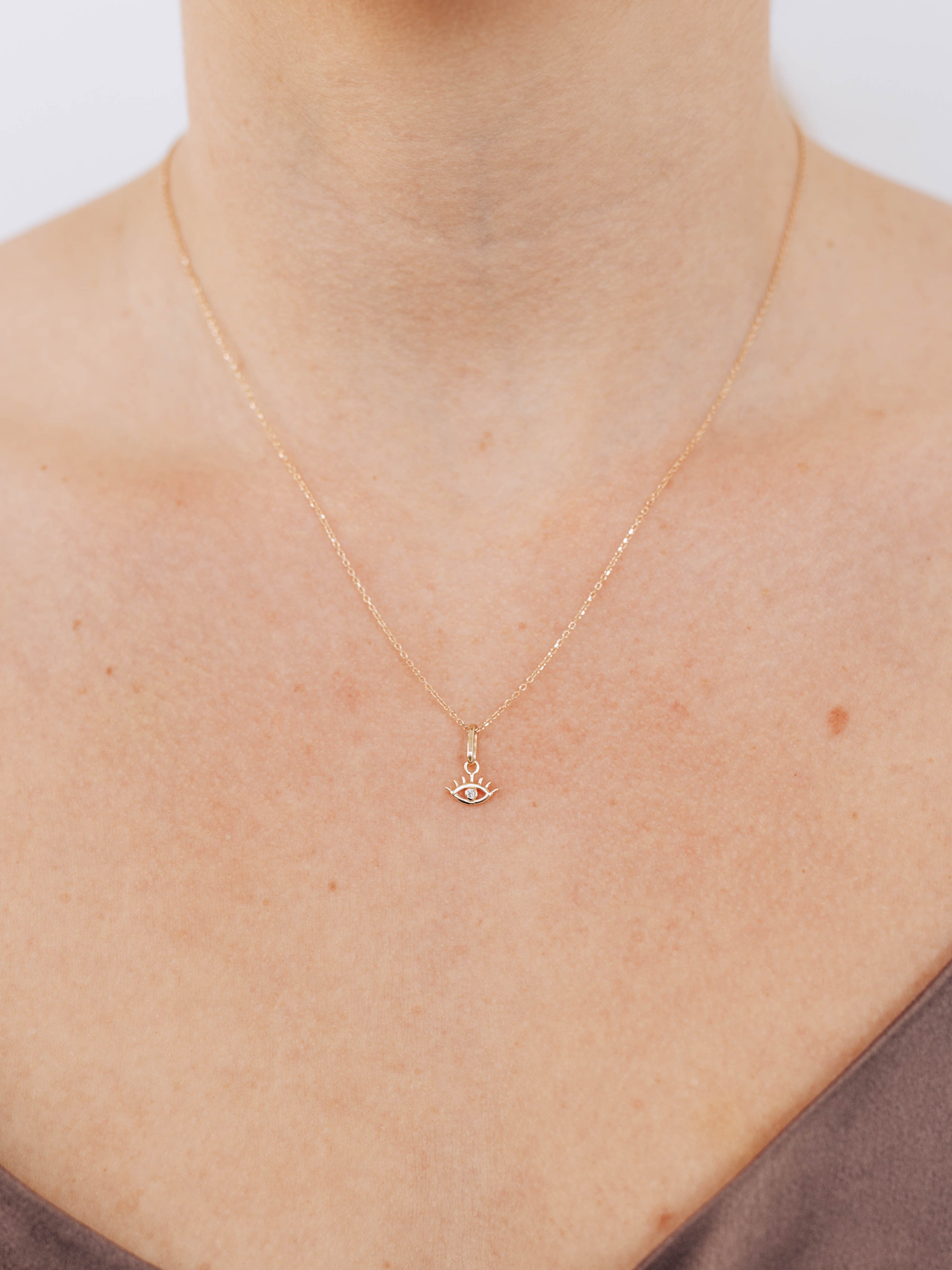 Anzie x Mel Soldera Lash Evil Eye Pendant Charm