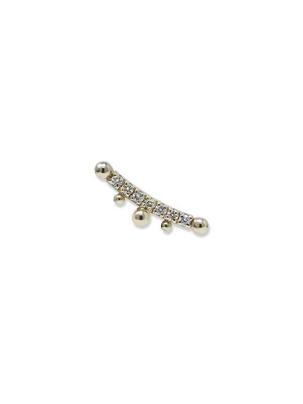 Dew Drop Pavé Diamond Ear Crawler