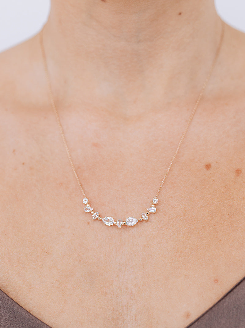 Mélia Gem Bar Necklace