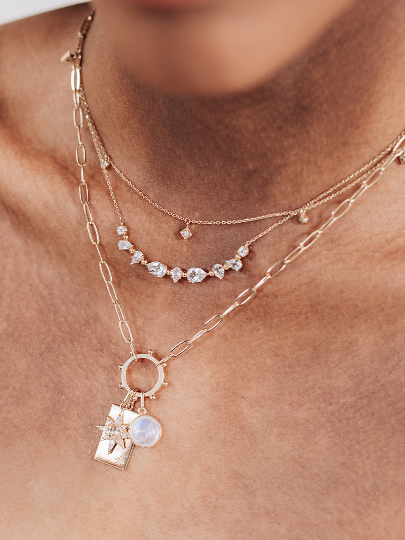 Mélia Gem Bar Necklace