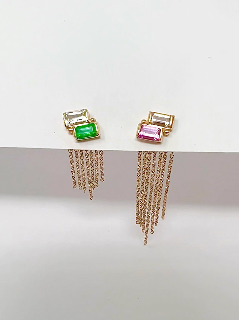 Cléo Long Fringe Earring Backing