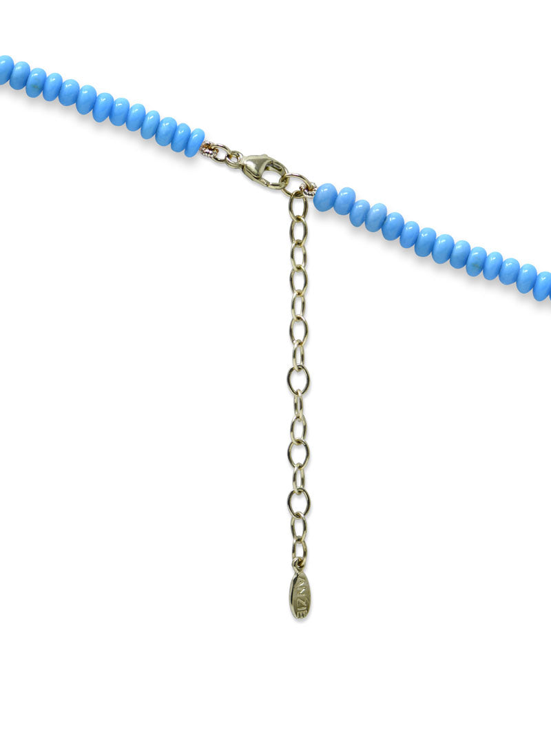 Bohème Smooth Sleeping Beauty Turquoise Rondelle Necklace