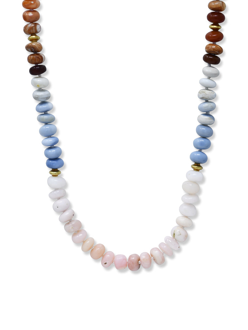 Bohème Multicolor Opal Rondelle Necklace