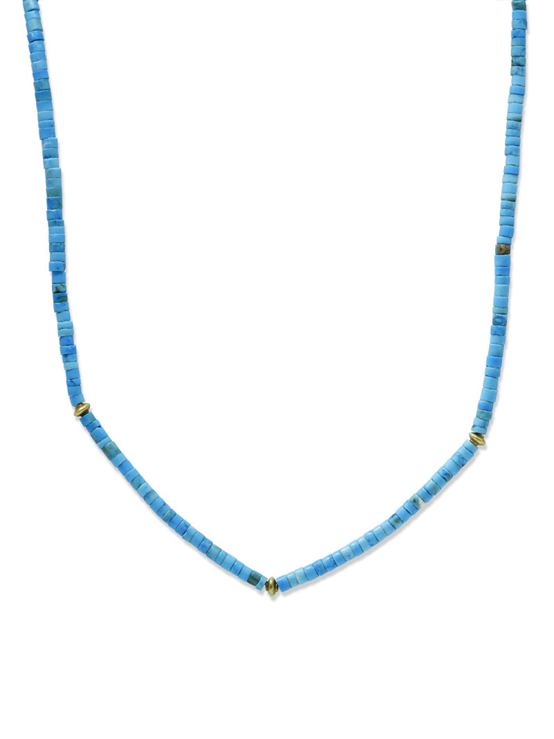 Bohème Sleeping Beauty Turquoise Heishi Necklace