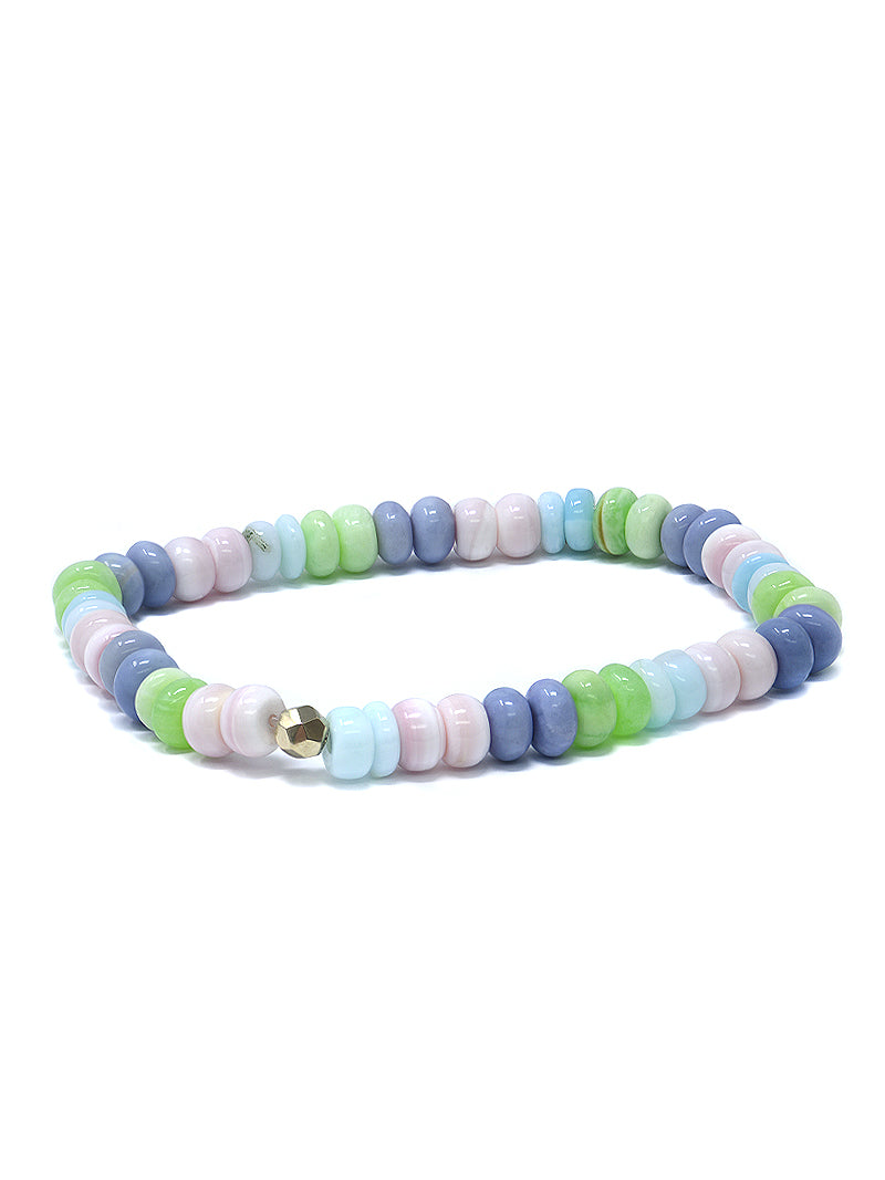 Bracelet Rondelle Bohème Pastel Opale