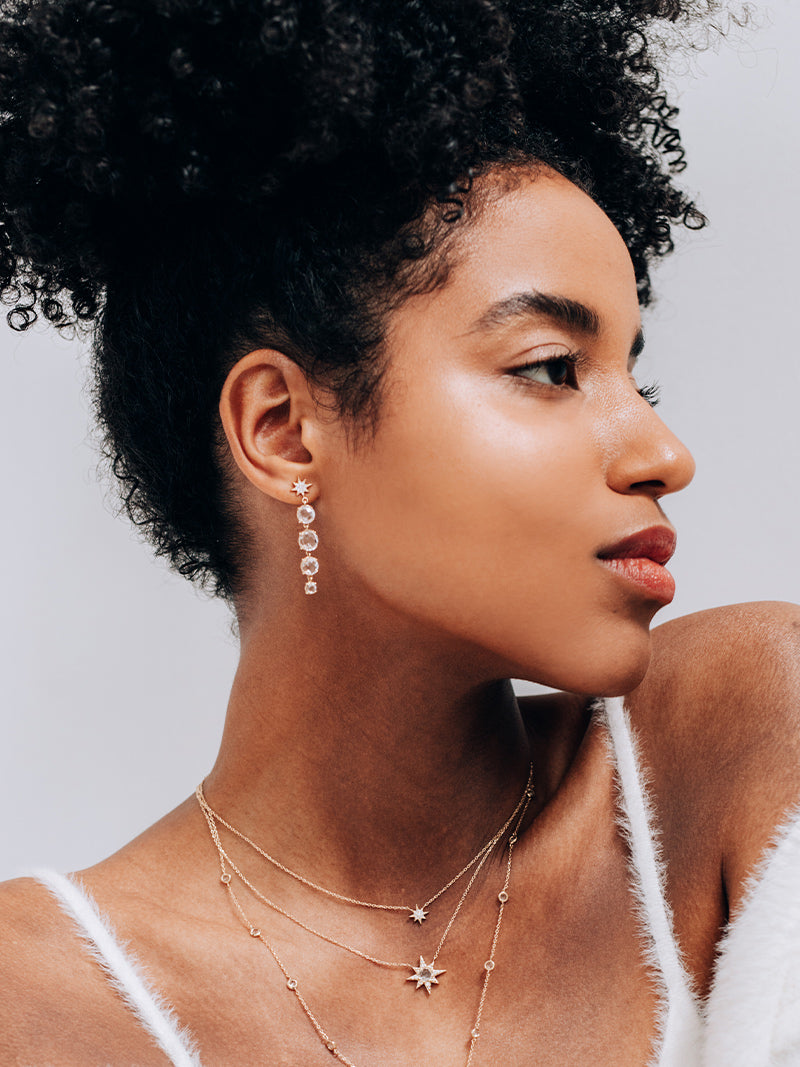 Aztec North Star Drop Earrings