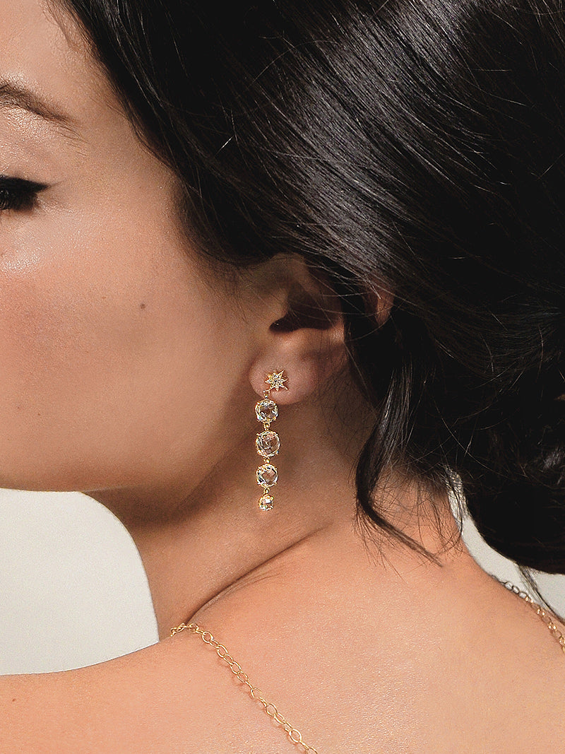 Aztec North Star Drop Earrings