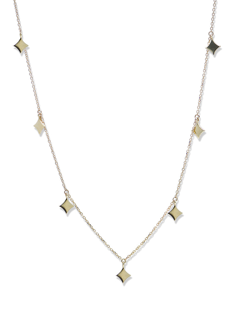 Jac+Jo Gold Gothic Charm Station Necklace