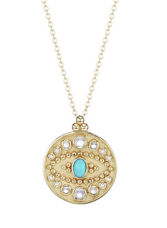 Médaillon Dew Drop Mauvais Œil Méditerranéen