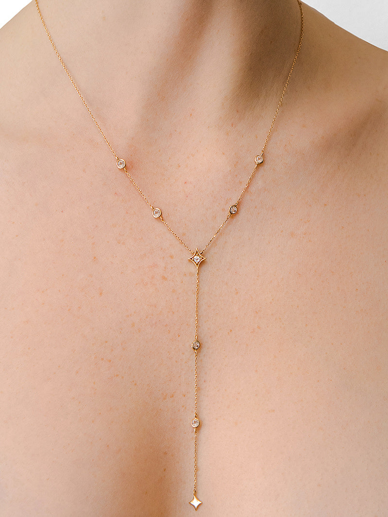 Jac+Jo Gothic Diamond Y Necklace