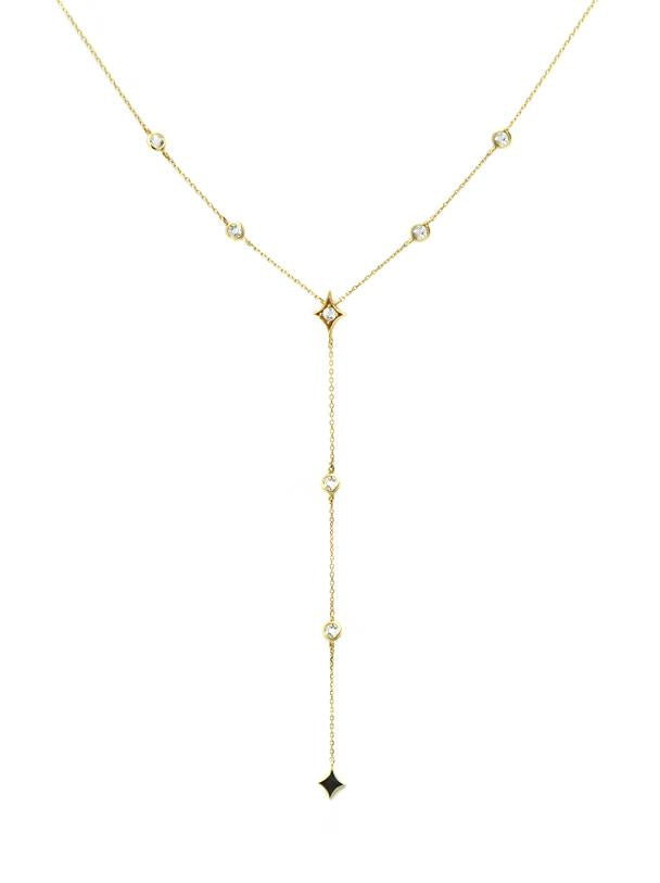 Jac+Jo Gothic Diamond Y Necklace