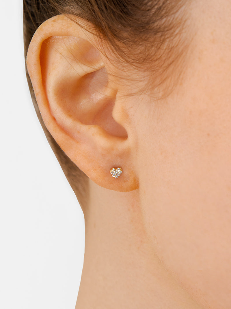 Jac + Jo Clou d’Oreille Icône Cœur Pavé
