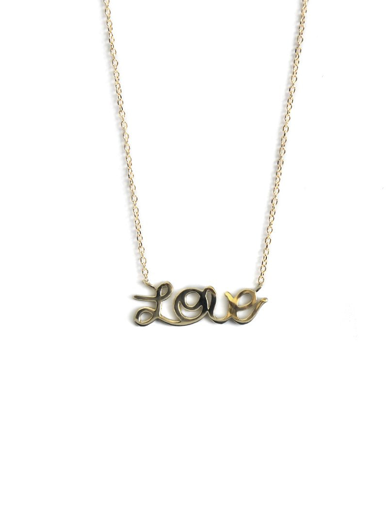 Jac+Jo Script Love Necklace