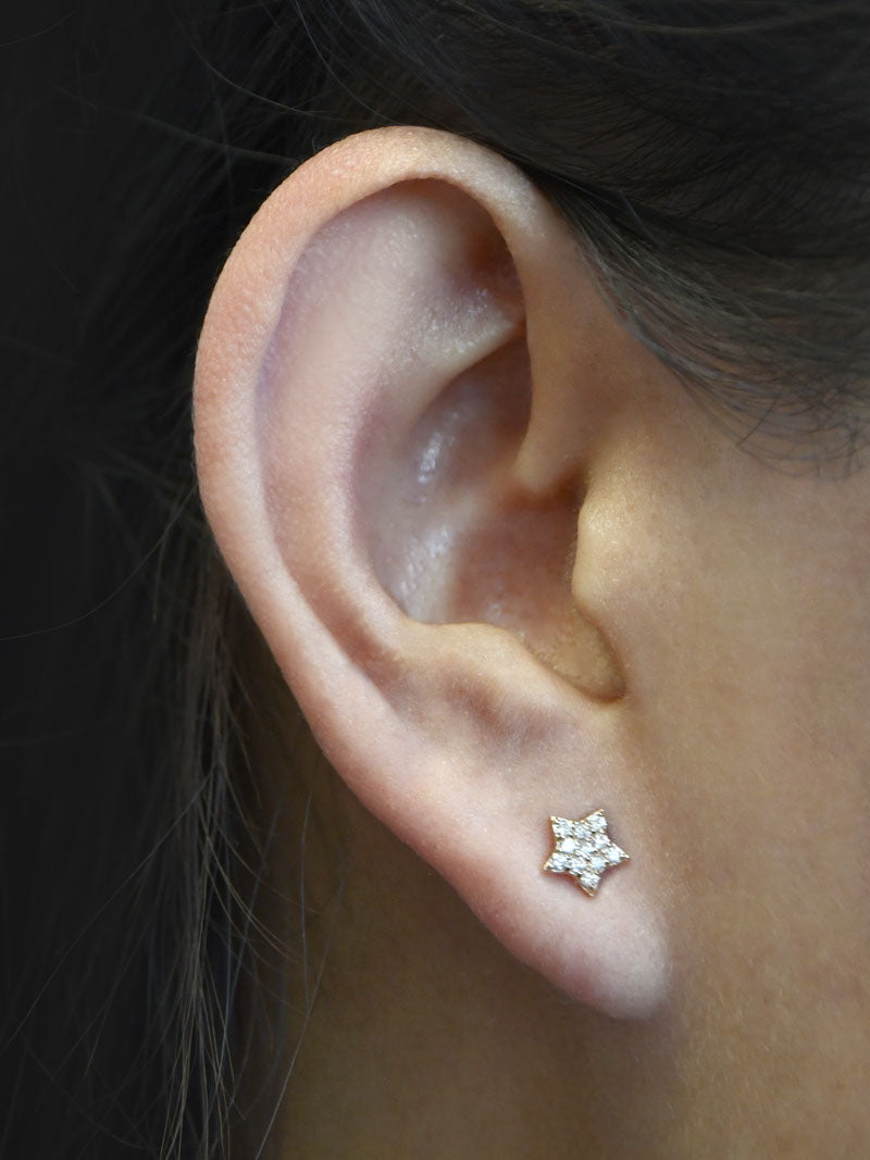 Love Letters Pavé Star Studs