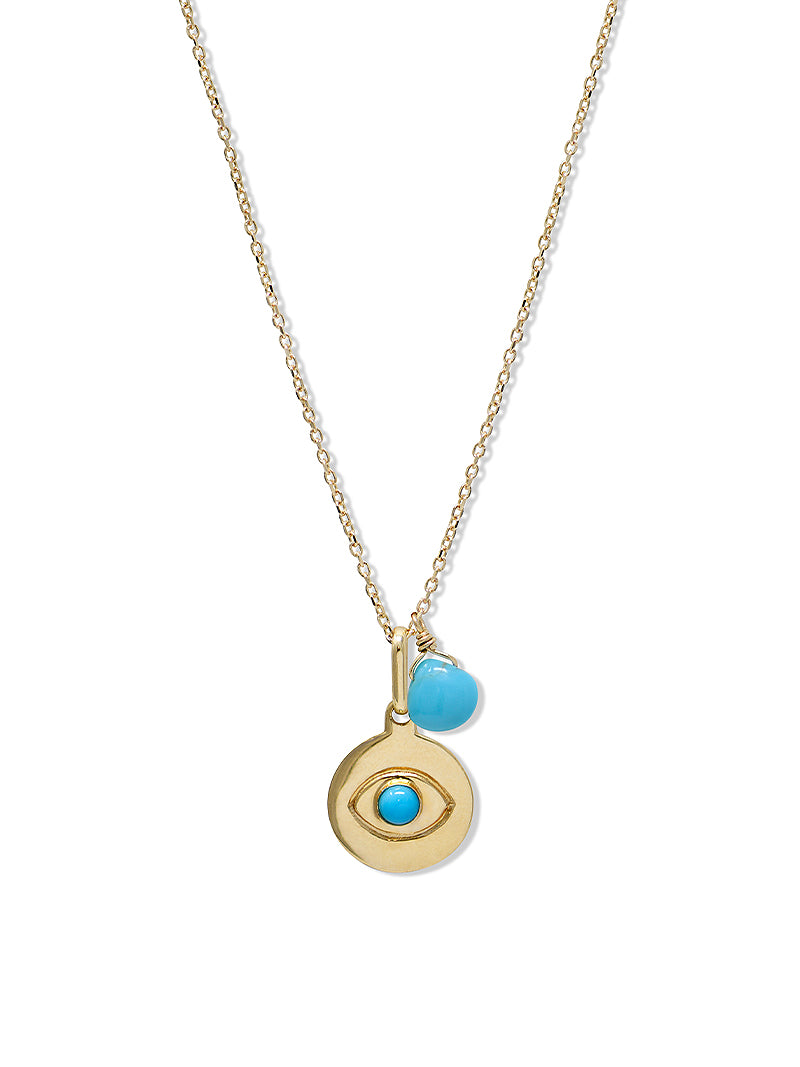 Evil Eye Disk Necklace