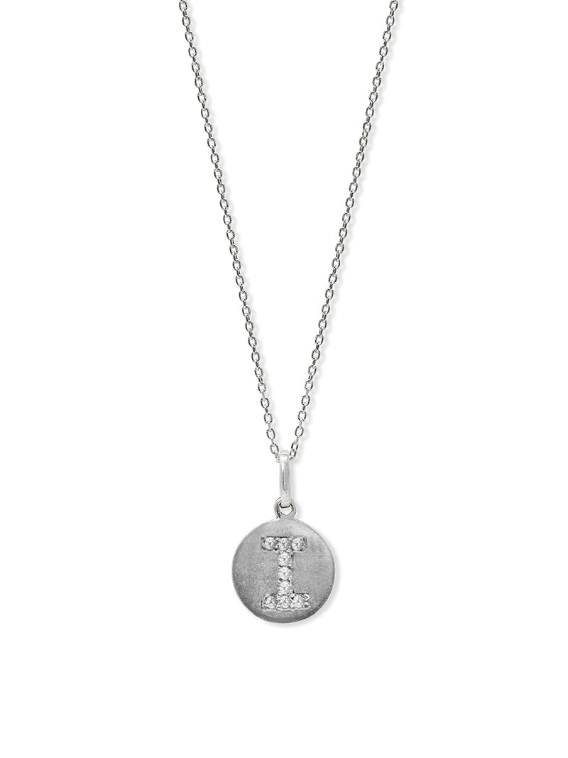 Disk Silver Pendant Necklace