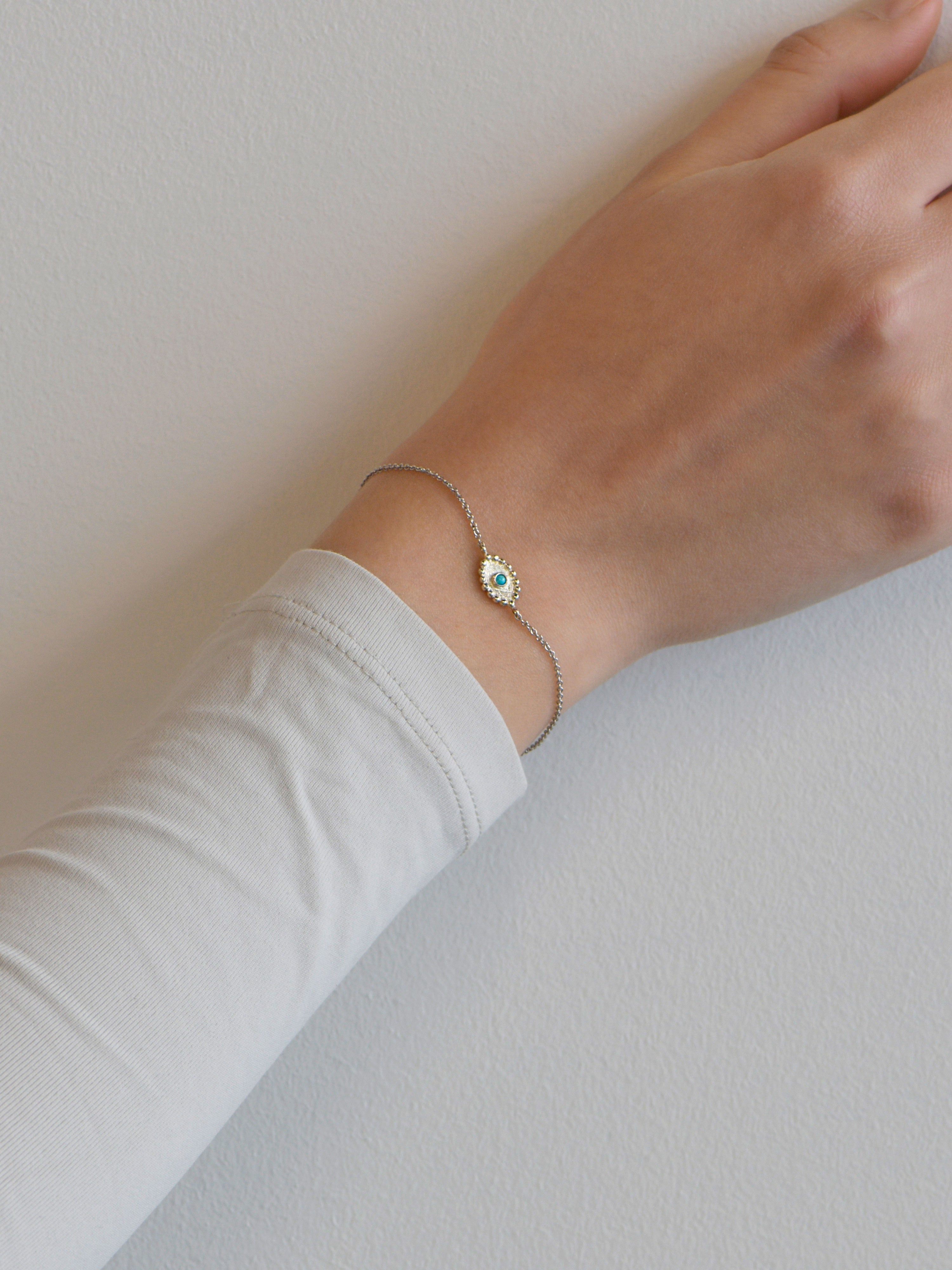 Dew Drop Evil Eye Bracelet