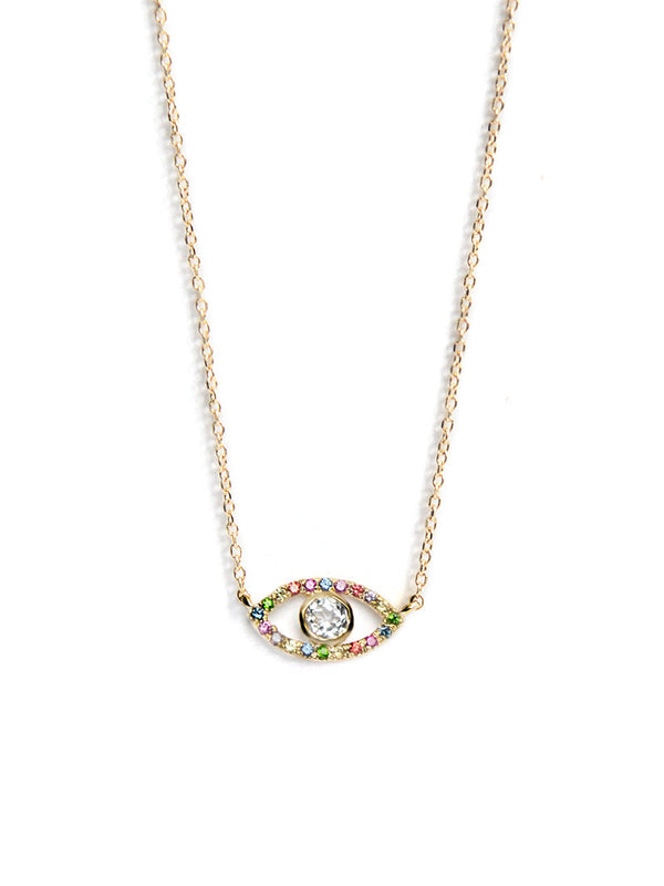 Classique Pavé Evil Eye Necklace