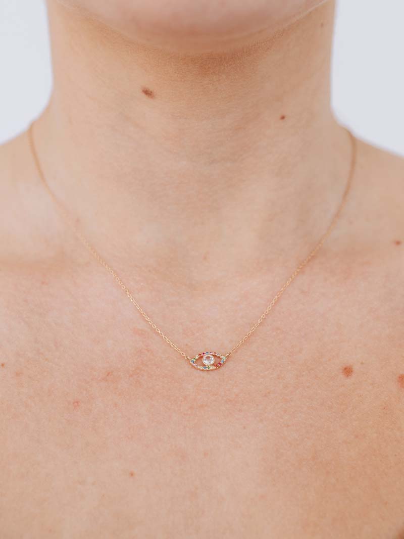 Collier Classique Pavé Mauvais Oeil