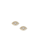 Dew Drop Diamond Evil Eye Studs