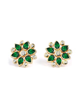 Bezel Bouquet Pétale Boutons D'oreille