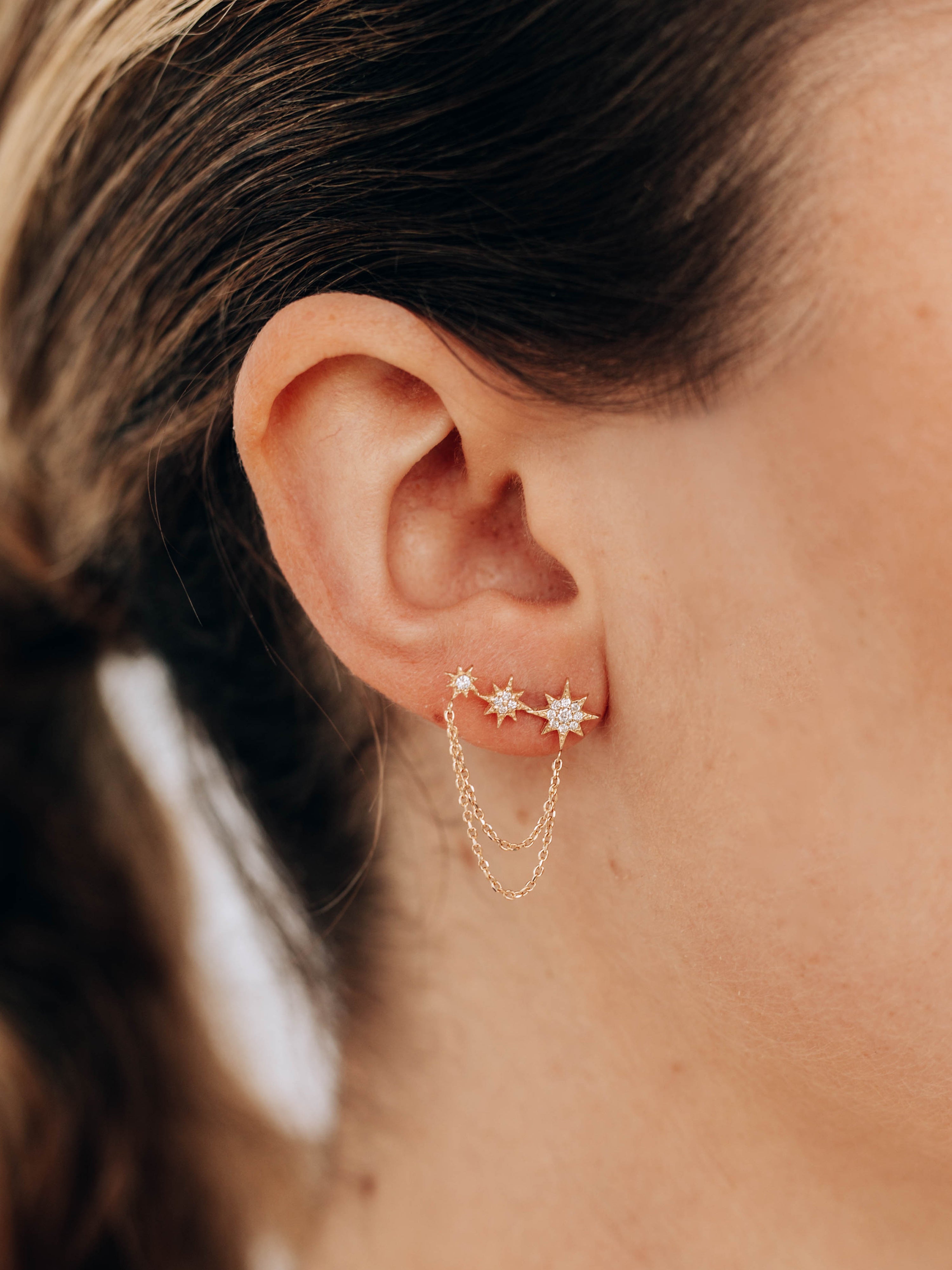 Aztec Morgan North Star Earrings