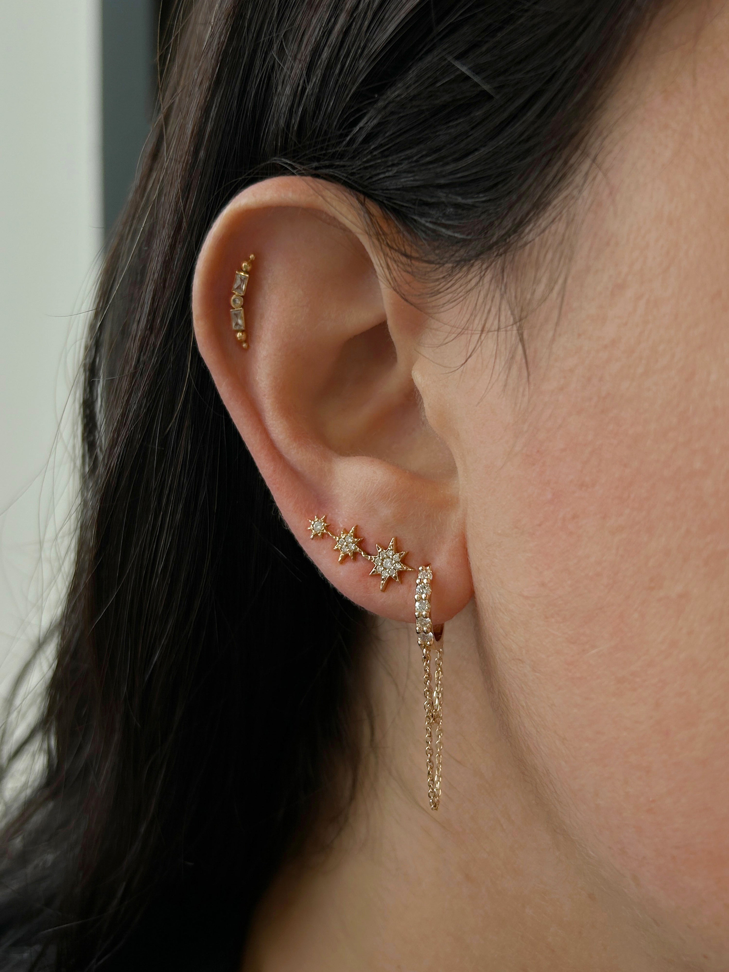 Classique Maude Pavé Chain Hoop Earring
