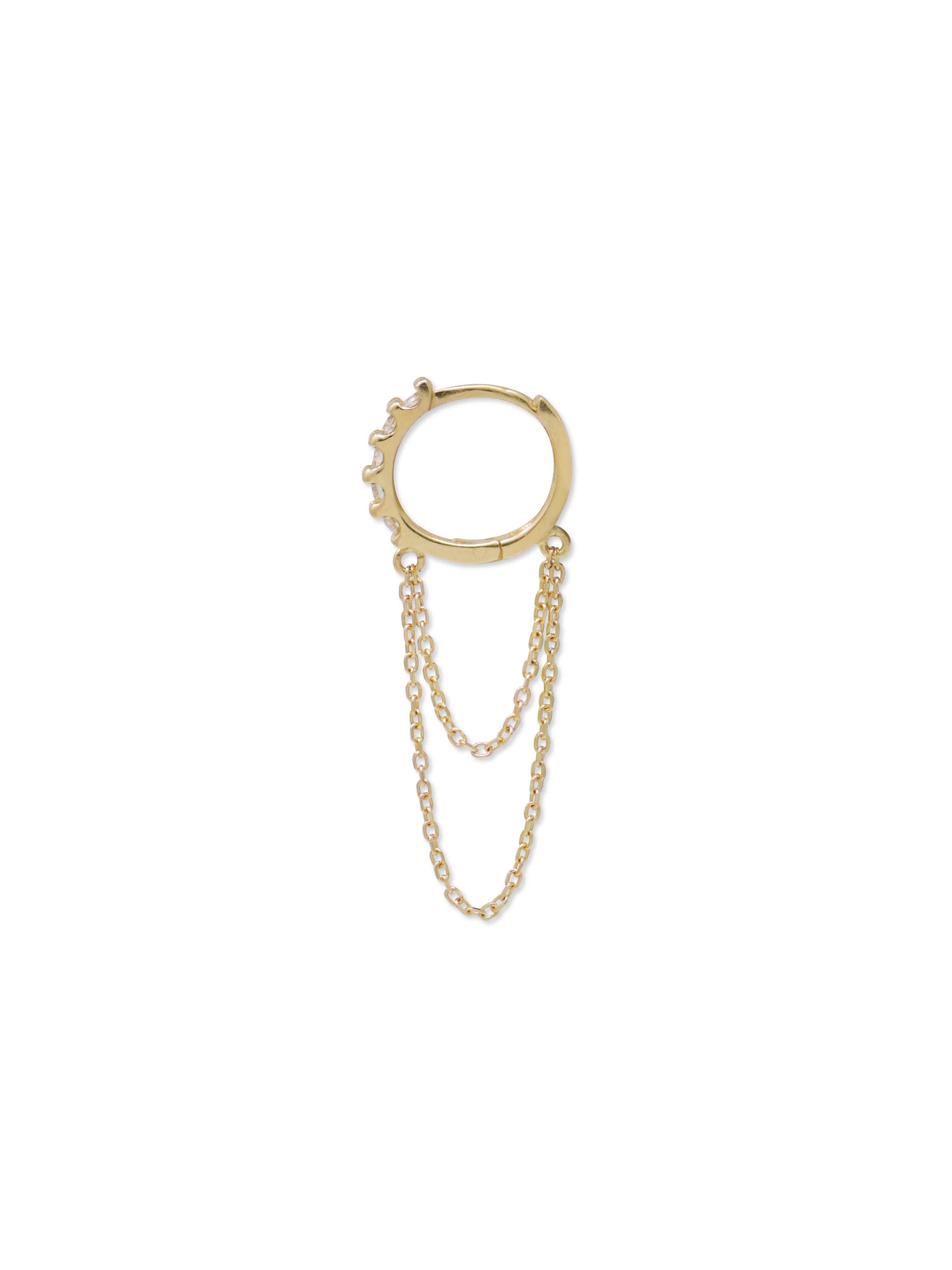 Classique Maude Pavé Chain Hoop Earring