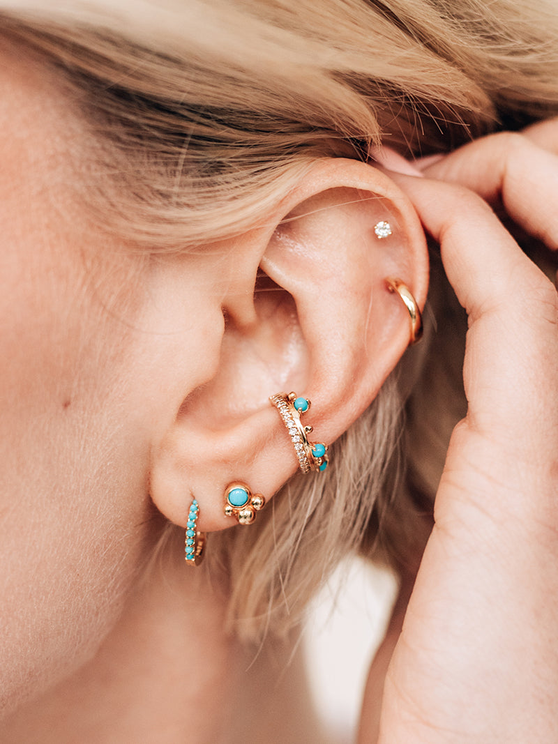 Micro Bubbling Brook Dew Drop Studs