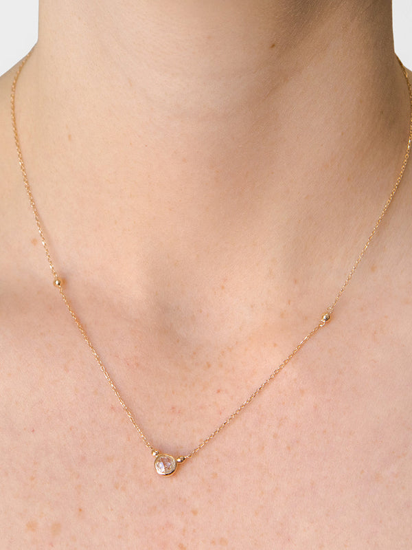 Clear Topaz Bonheur Necklace