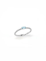 Dew Drop Baguette Stackable Ring