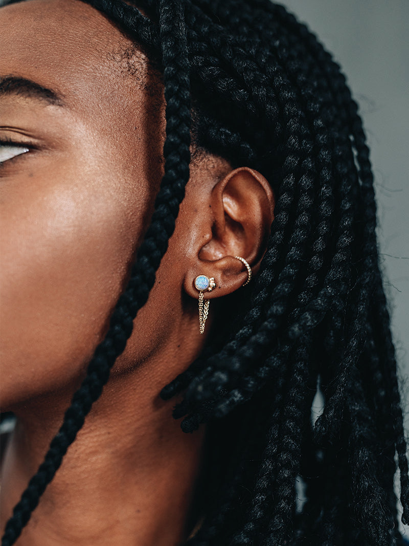 ✨ VENTE FLASH ✨ Boucles D'oreille Chaîne Bonheur