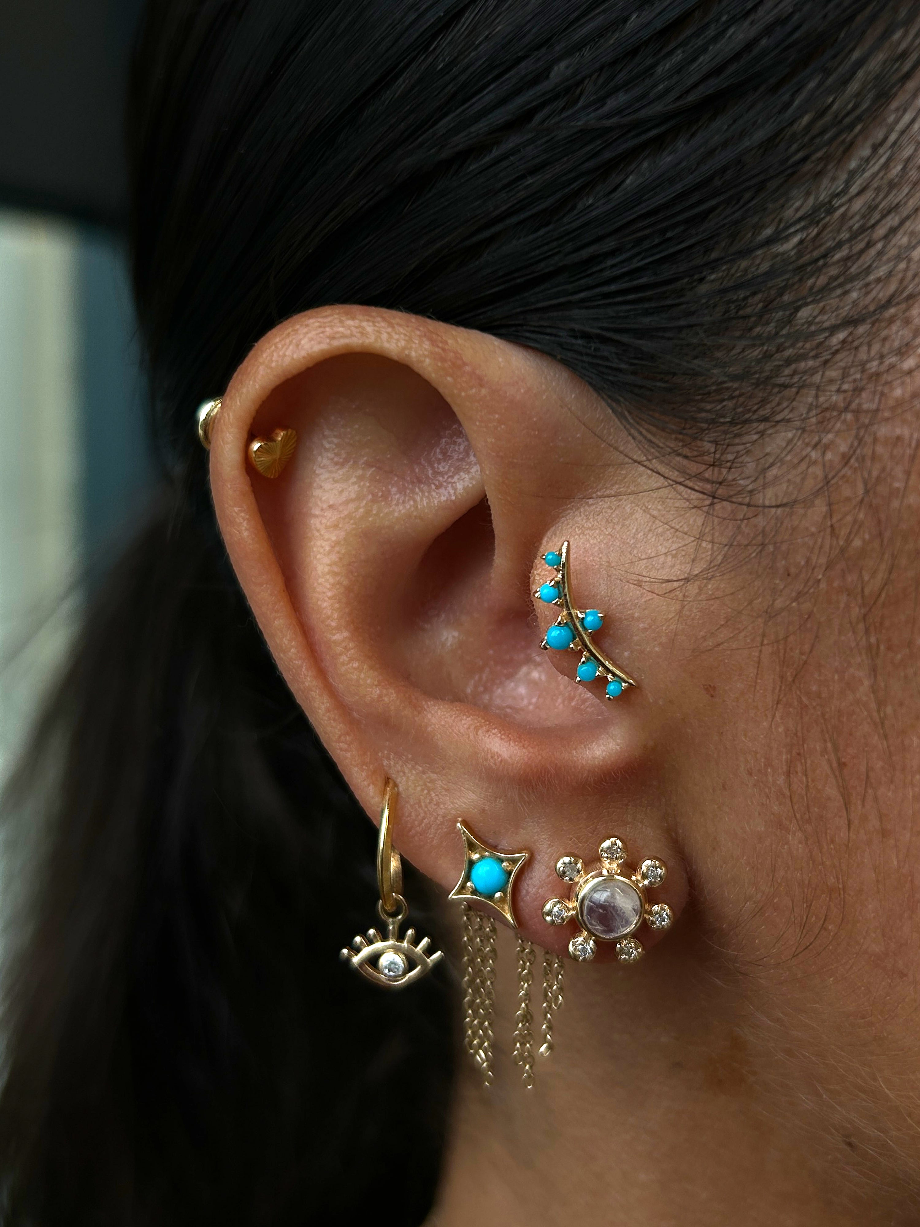 Dew Drop Marine Étoile Studs