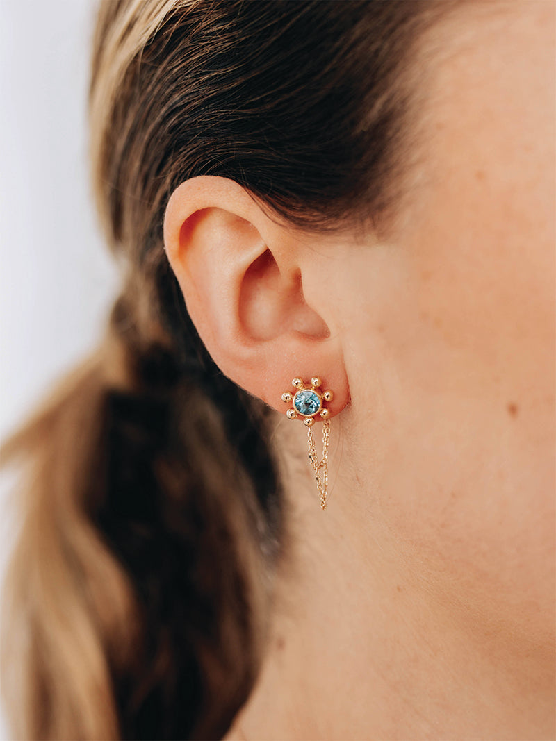 Boucles d’Oreilles en Chaine Marine Dew Drop