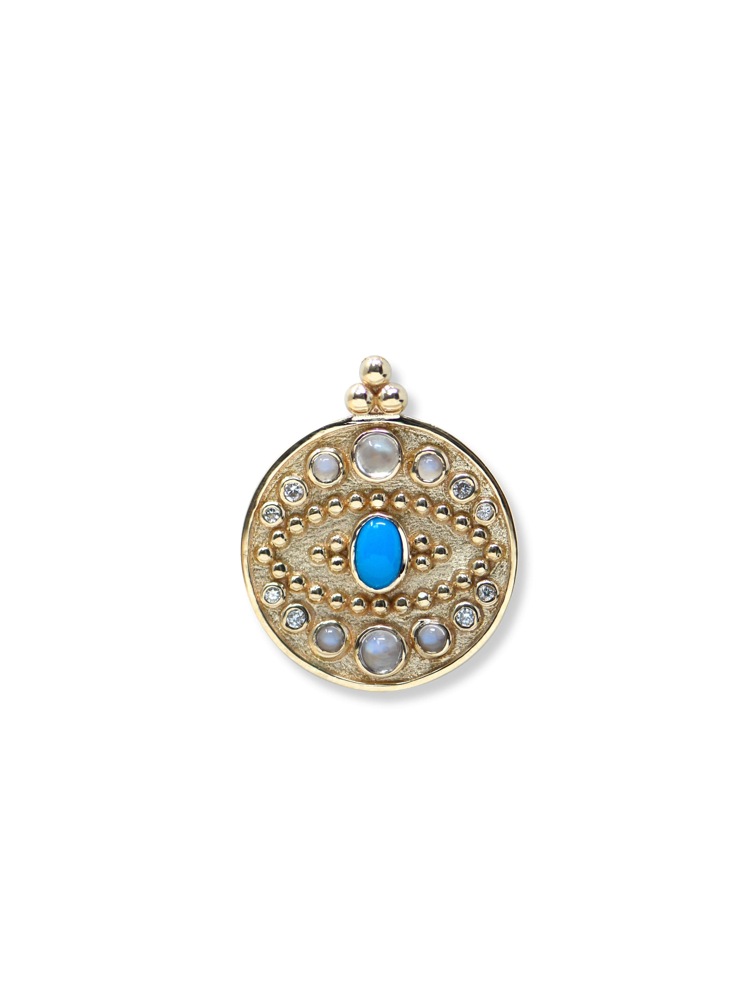 Dew Drop Mediterranean Evil Eye Medallion